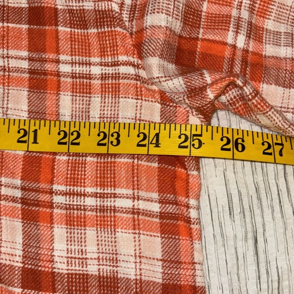 NWT American Eagle Cropped Plaid Flannel Button Down Shirt - Picture 10 of 12